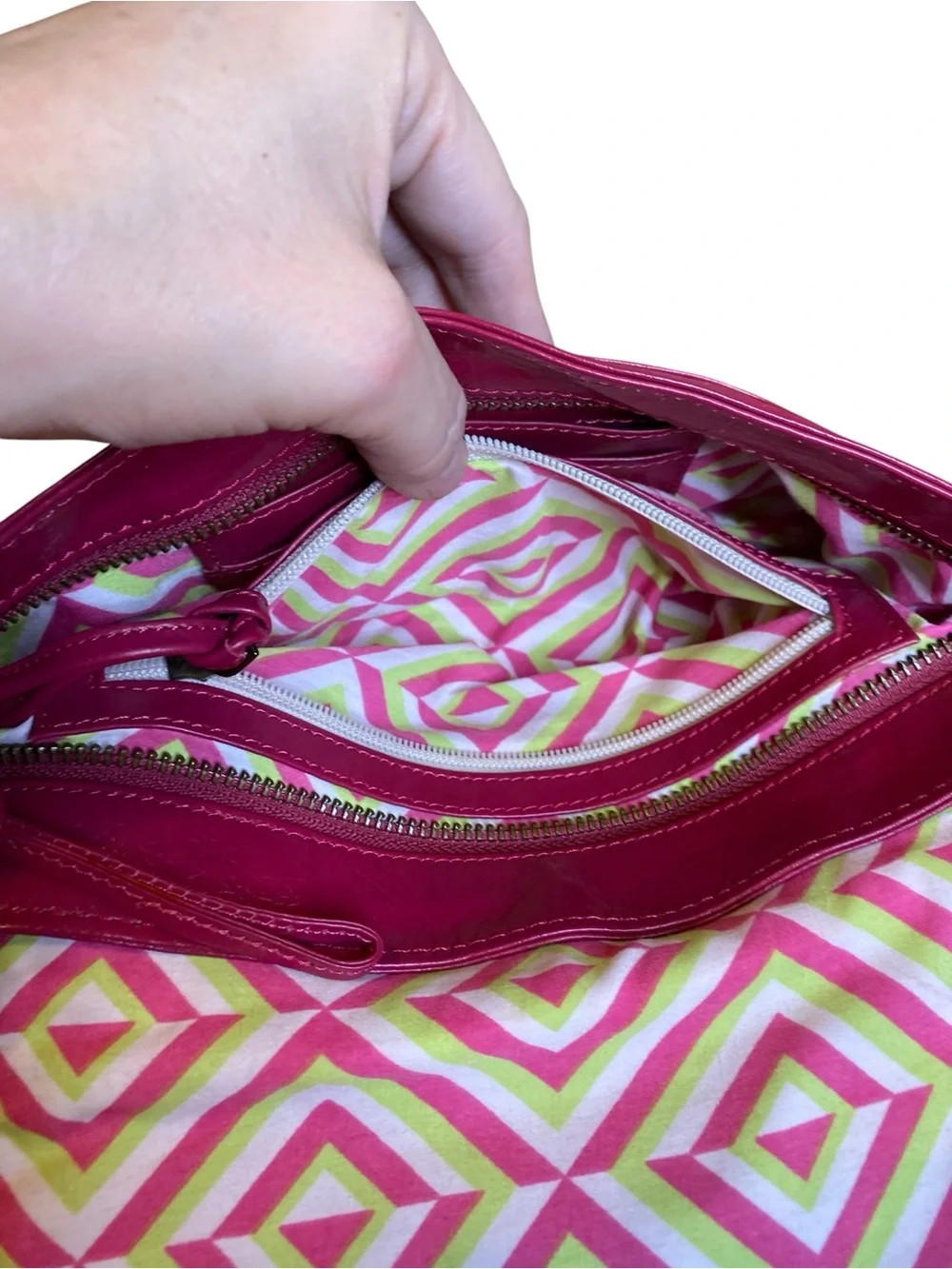 Latico Leather Pink Crossbody Wristlet Clutch Flap bag
